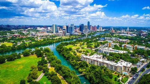 Austin green parks and skyline