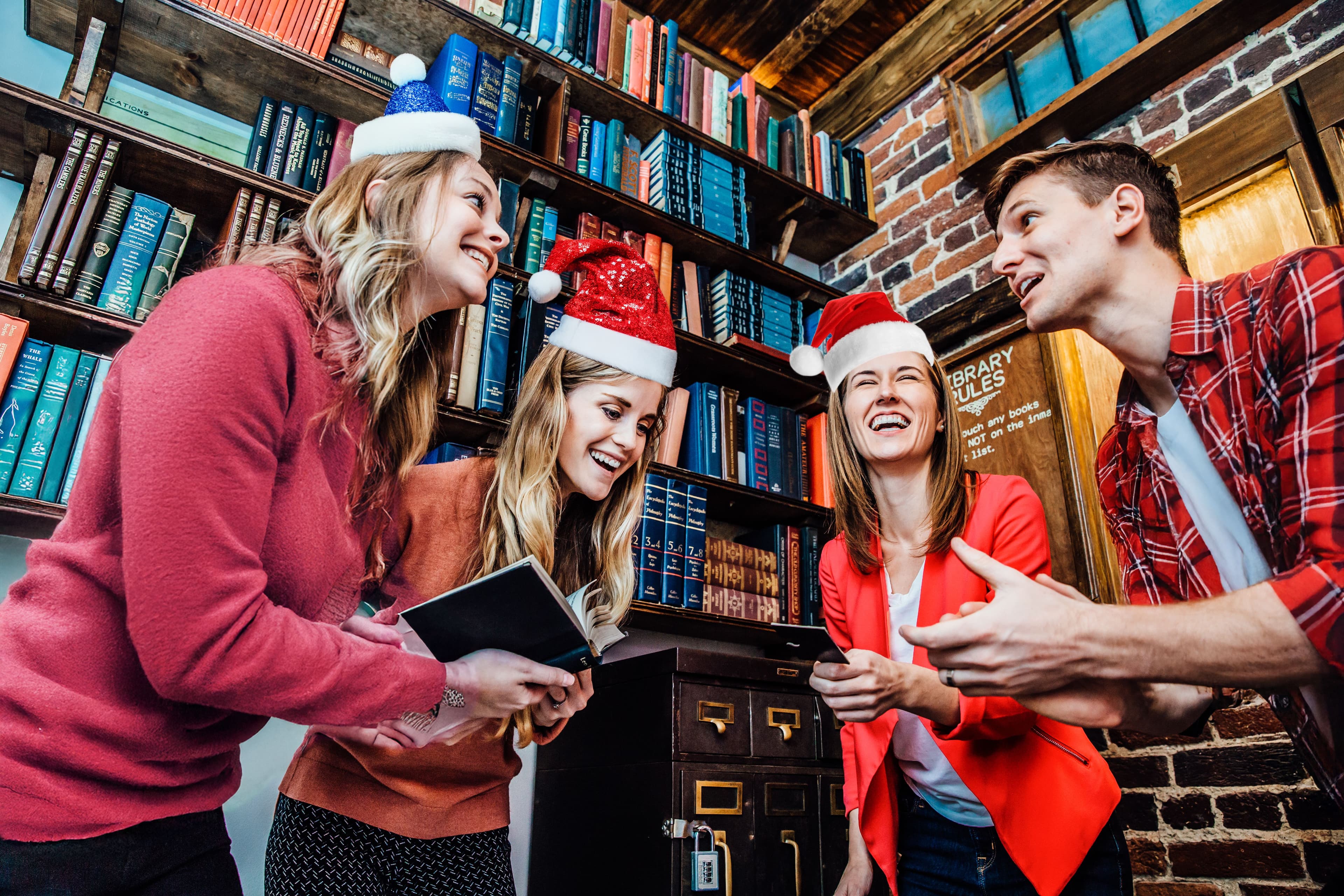 Office Holiday Party revelers