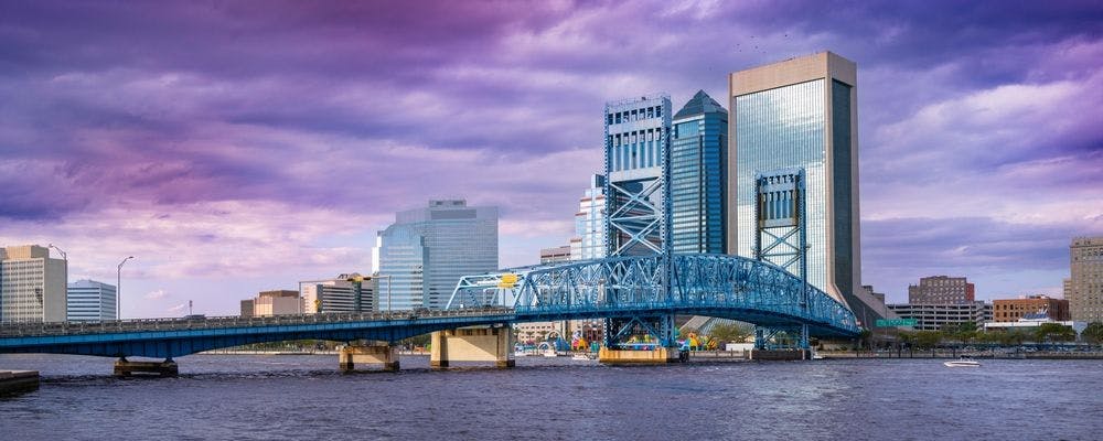 Skyline of Jacksonville Where There Are Many Places To Celebrate a Birthday