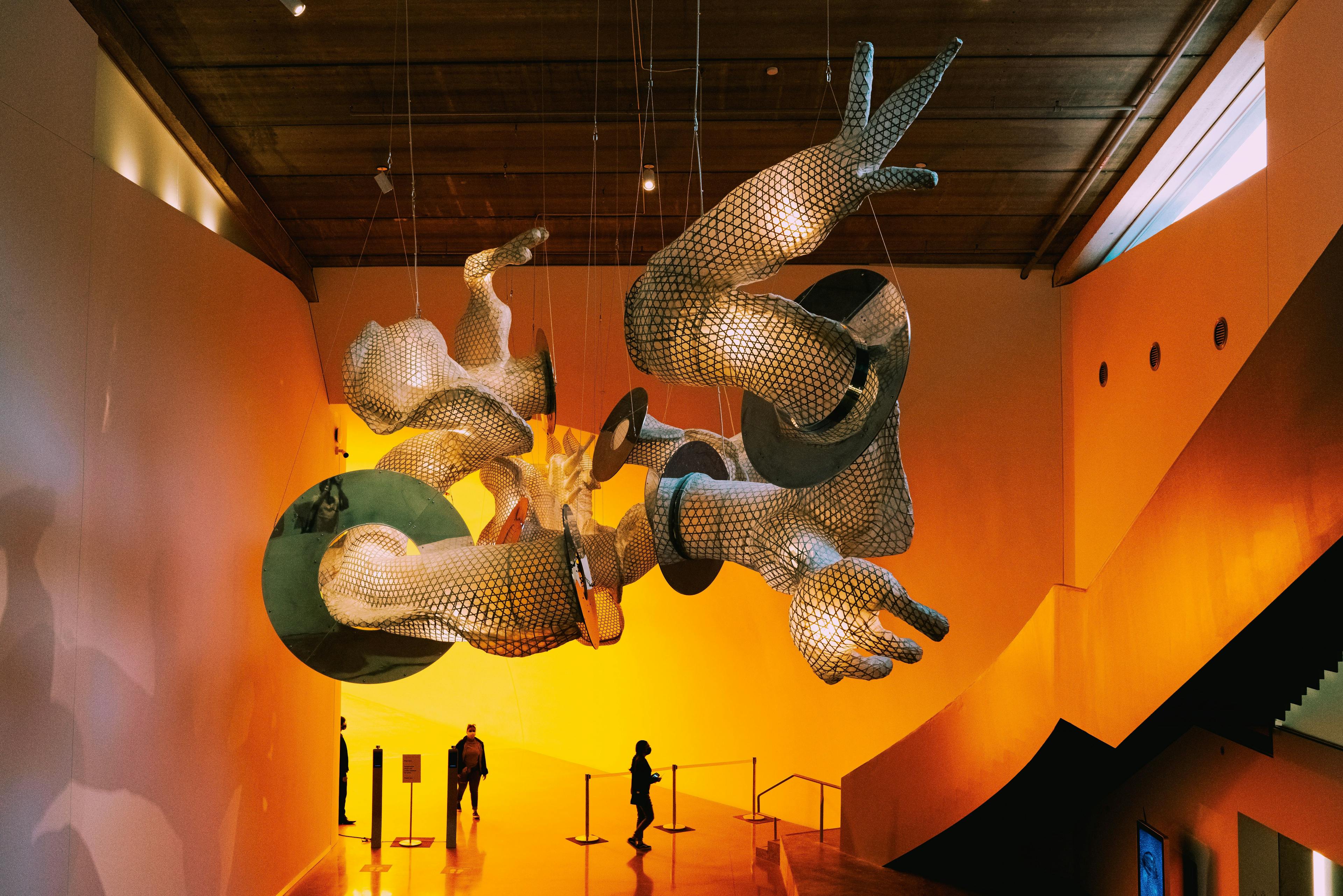 a modern art piece in Houston Museum of Fine Arts