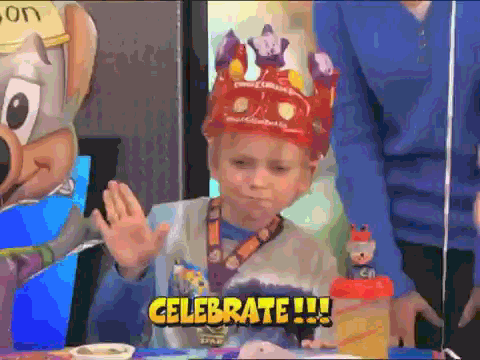 happy kid celebrating a birthday