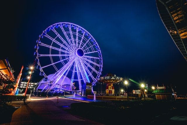 Centennial Wheel at night