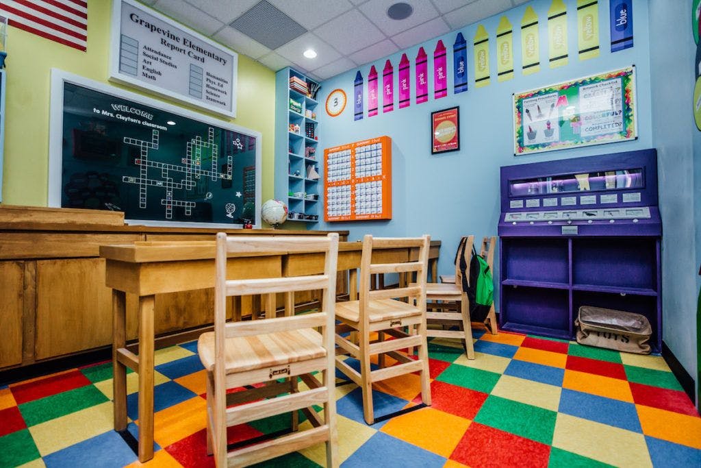 empty playground classroom escape room