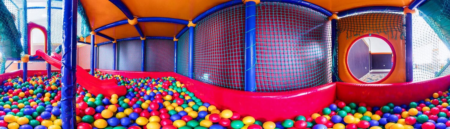 large ball pit and playground