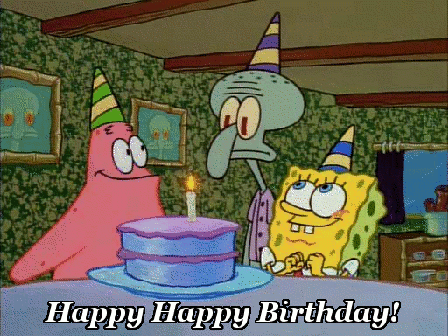 spongebob birthday gif