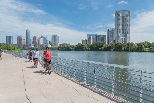 biking in Austin